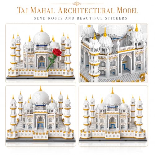 Image of Magicwand DIY 4036 Pcs TAJ Mahal Building Blocks with Rose for Kids & Adults【14 Yrs & Up】【Pack of 1】【White】