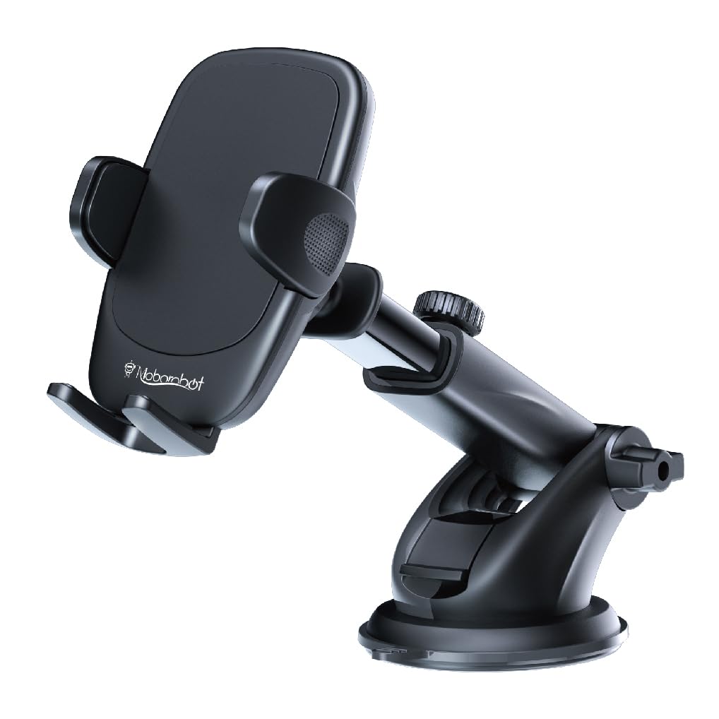 MoborobotCar Phone Holder, Long Arm for Dashboard or Air Vent, Compatible with all Smartphones up to 6.8 Inches like Iphone 15promax, Iphone 14promax, Iphone15pro, Iphone 15 and samsung s24 ultra