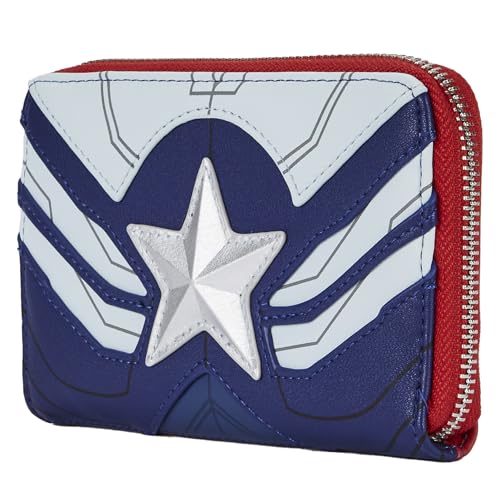 Loungefly Marvel Falcon Captain America Cosplay Zip Around Wallet2