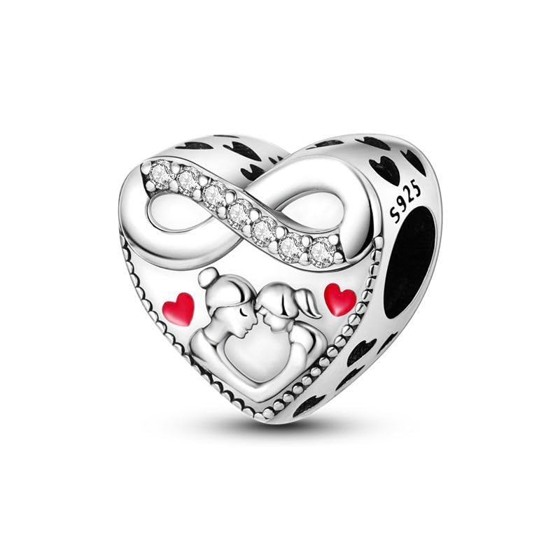 CYCUFF 925er Sterlingsilber-Anhänger, geeignet für Armbänder, Anhängerperlen, Anhängerketten, Schmuck, Geschenk für Frauen, Familie, Freunde