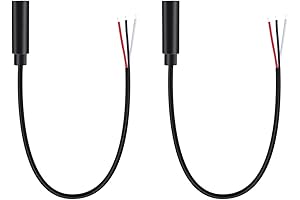 Fancasee 2 Pack Replacement 3.5mm Female Jack to Bare Wire Open End
