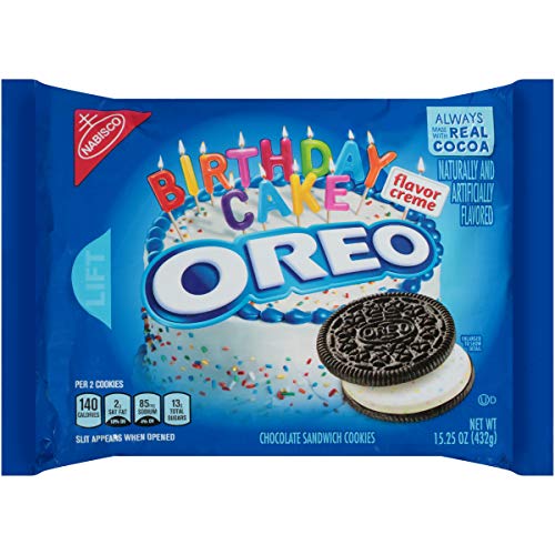 Image of OREO Birthday Cake Chocolate Sandwich Cookies, 15.25 oz