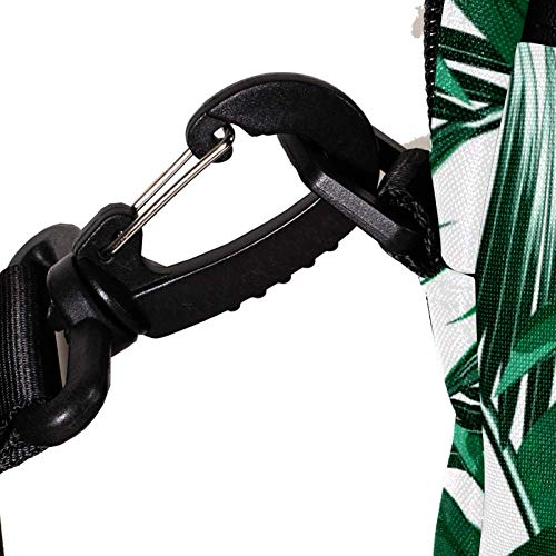 Maletín portátil 14 a 15 pulgadas antigolpes impermeable bolso bandolera hojas palma verde 4