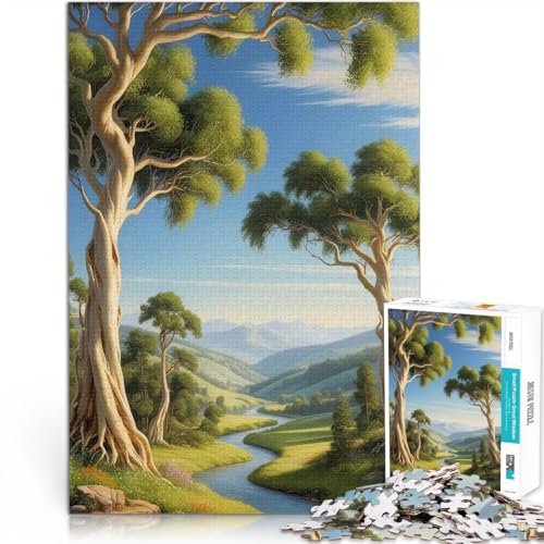 Paisaje del Valle Sereno Rompecabezas para Adultos de 1000 Piezas Juguete Educativo Intelectual descompresor Mejorar el Amor Entre Parejas 52x38cm