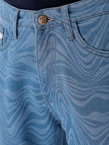 Image of The Indian Garage Co Men Baggy Solid Mid-Rise Stretchable Jeans