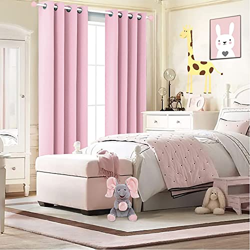 Image of Pink Grommet Insulated Thermal Room Darkening Blackout Curtains 42x54 Inch Length