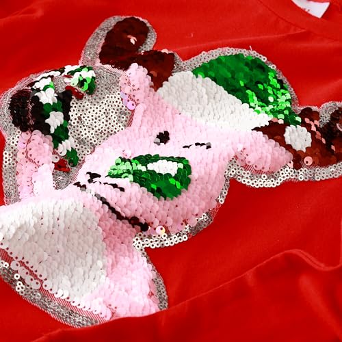Image of Christmas Shirts for Girls and Boys Flip Sequin Santa Christmas Tree Kids T-Shirt Clothing
