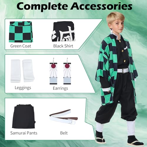 Disfraz Kimono Cosplay Anime Kitimi 140 Verde miniatura 3