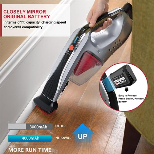 Compare NEPOWILL 18V 4.0Ah Replacement Battery for Hoover Linx 18 Volt