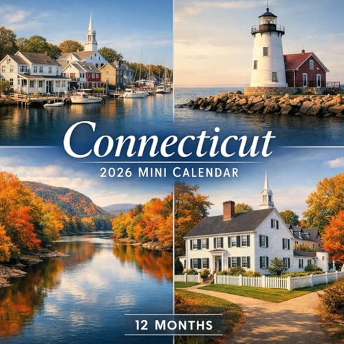 Connecticut 2026 Mini Calendar 12 Months