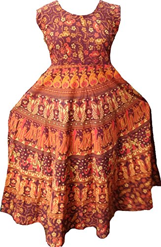 white christmas dresses Jaipur Cotton Printed Gown - 60/60 Cotton Blend
