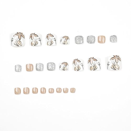 Miniatura 195 de Uñas postizas a presión con diseños de diamantes de imitación, uñas postizas reutilizables de cobertura completa con pestaña adhesiva, uñas postizas