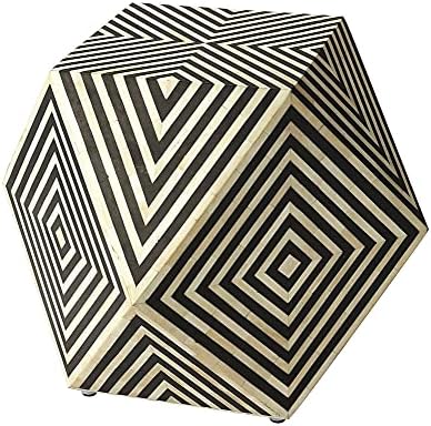 Butler Specialty Company Zanzibar Bone Inlay Bunching Table - Black and White