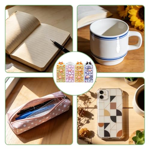 Calcomanía de gato 3D para personalizar tus tazas de agua y portátiles con un estilo lindo 5