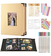 Album Fotografico Nero 80 Pagine - 29.5x21cm, Personalizzabile Con Penne Metalliche, Per Matrimoni E Compleanni - Foto 8