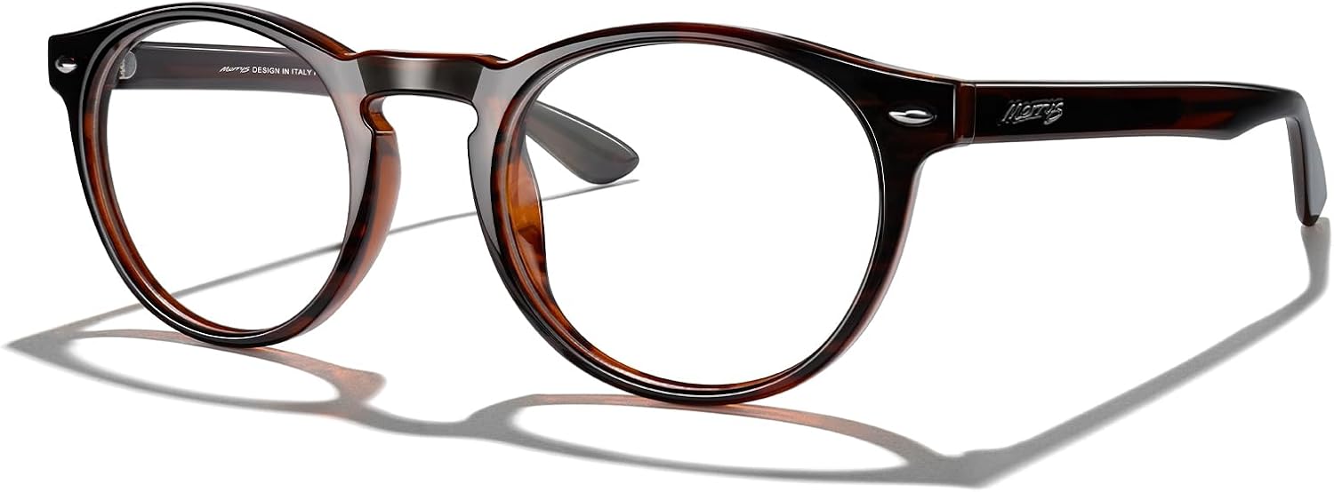 MERRY'S Round Reading Glasses for Men Women Blue Light Blocking Computer Readers S2383