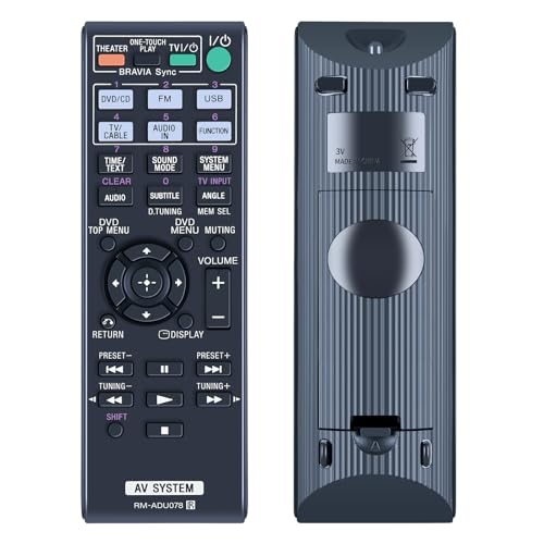 RM-ADU078 Replacement Remote Control Compatible for Sony DVD Recorder Home Theater System HCD-DZ610 HBD-DZ170 HBD-DZ171 HBD-DZ175 DAV-DZ170 DAV-DZ171 DAV-DZ175 DAV-TZ510 DAV-TZ710 RM-ADU079