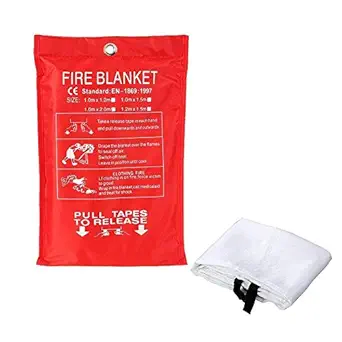 IRONSTAY  FIRE BLANKET (1 X 2) METER FIBER GLASS Industries Hotels Kitchen Camping Home Flame Retardant Fiber Glass Material Fire Suppression Blanket