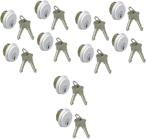 Miniatura 14 de Cilindro comercial de cerradura de embutir para puerta de entrada y giro de pulgar, Adams Rite Style Cam, en marrón oscuro (3 juegos, llaves a juego)