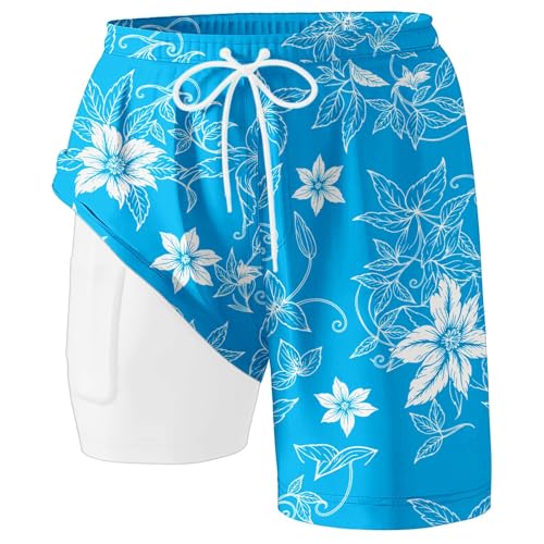 Bañador slip de natación para verano con estampado de palmeras tropicales