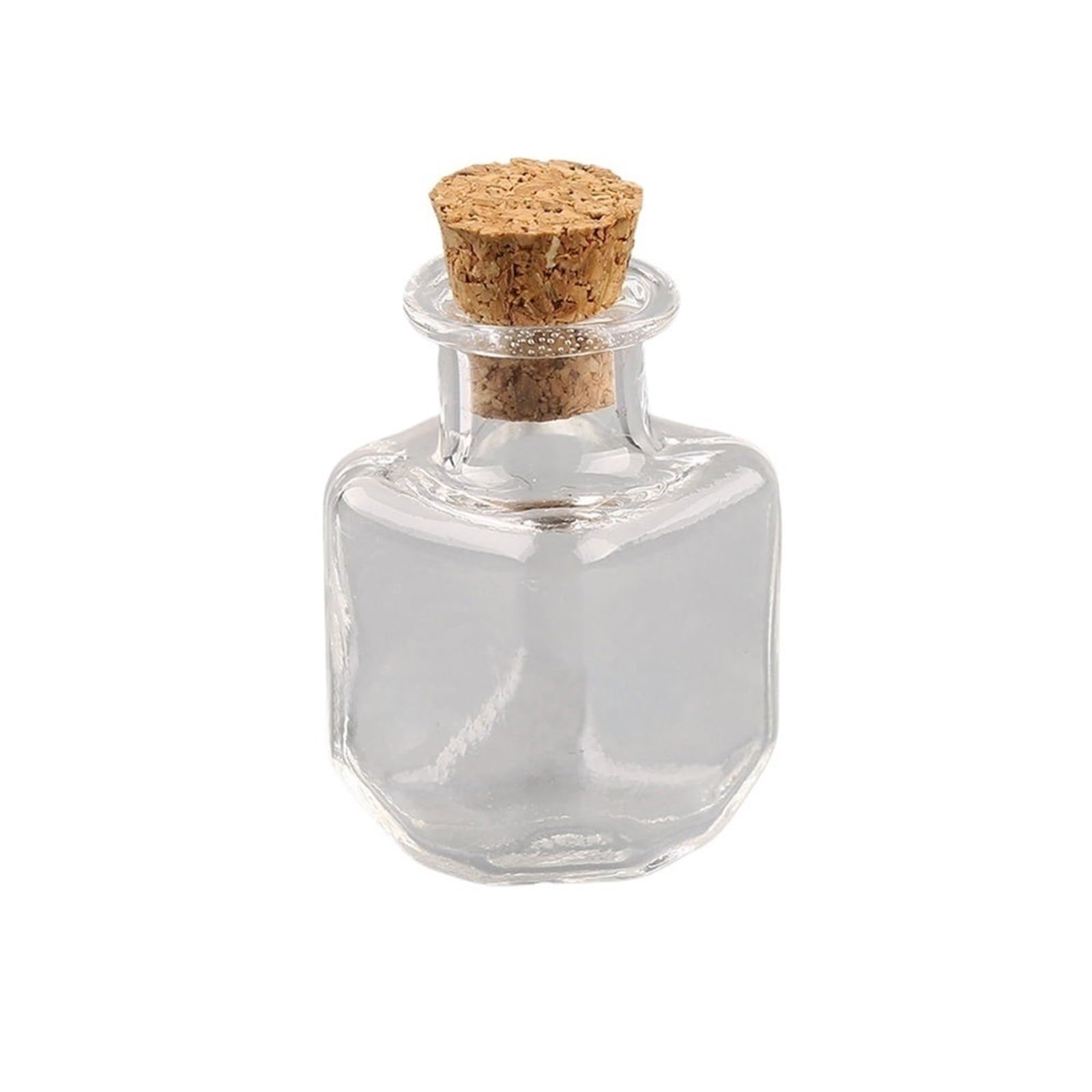 Loacea Decorative Glass Jar 5pcs Cork Stoppers Mini Empty Glass Bottles, Decorative Jars Wedding Holiday Small Containers(22. 5 * 14.5mm)