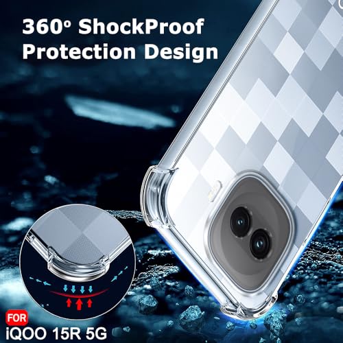 Image of TheGiftKart Crystal Clear Back Cover Case for iQOO 15R 5G | Shockproof Soft TPU Case | Cushioned Edges for Ultimate Protection Back Cover Case for iQOO 15R 5G (TPU, Transparent)