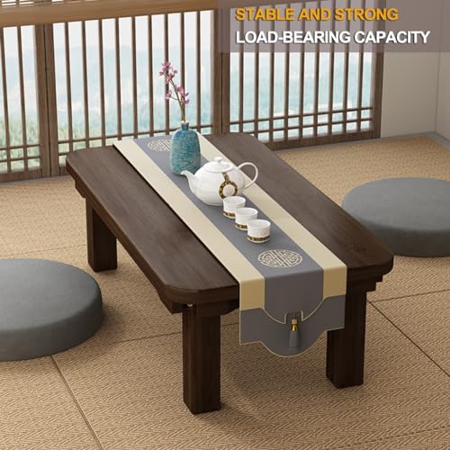 Table basse de chambre à coucher marron 100cm style japonais