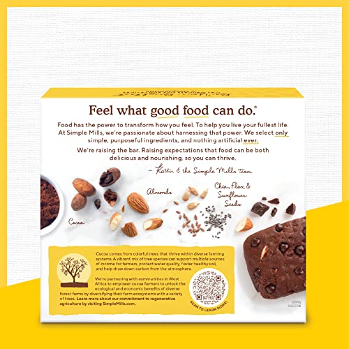 Simple Mills Almond Flour Snack Bars, Chocolate Brownie- Gluten Free, Made With Organic Coconut Oil, Breakfast Bars, Healthy Snacks, Paleo Friendly, 6 Ounce (Pack Of 1) #TOP4