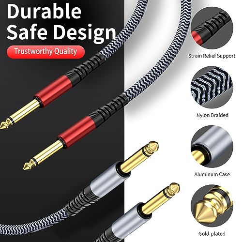 Cable de instrumento 1/4 pulg TS 20ft pack x2 miniatura 3