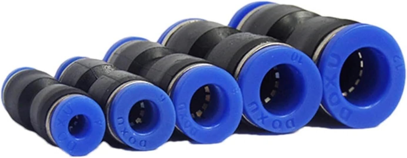 PU4 PU6 PU8 PU10 PU12 PU14 PU16 Straight Push In Fitting Pneumatic Push To Connect Air Quick Fitting 1Pcs(PU10)