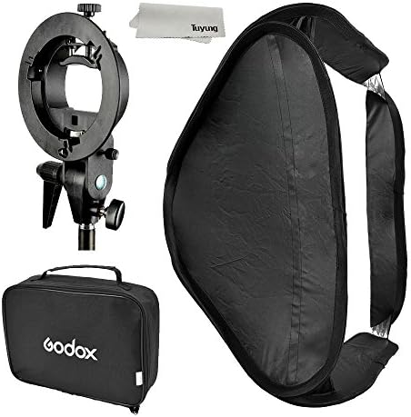 GODOX Softbox with S Type Bracket Bowens S Mount Holder Foldable Mini Size 8080cm Soft Box Kit for Flash Camera Studio Photography