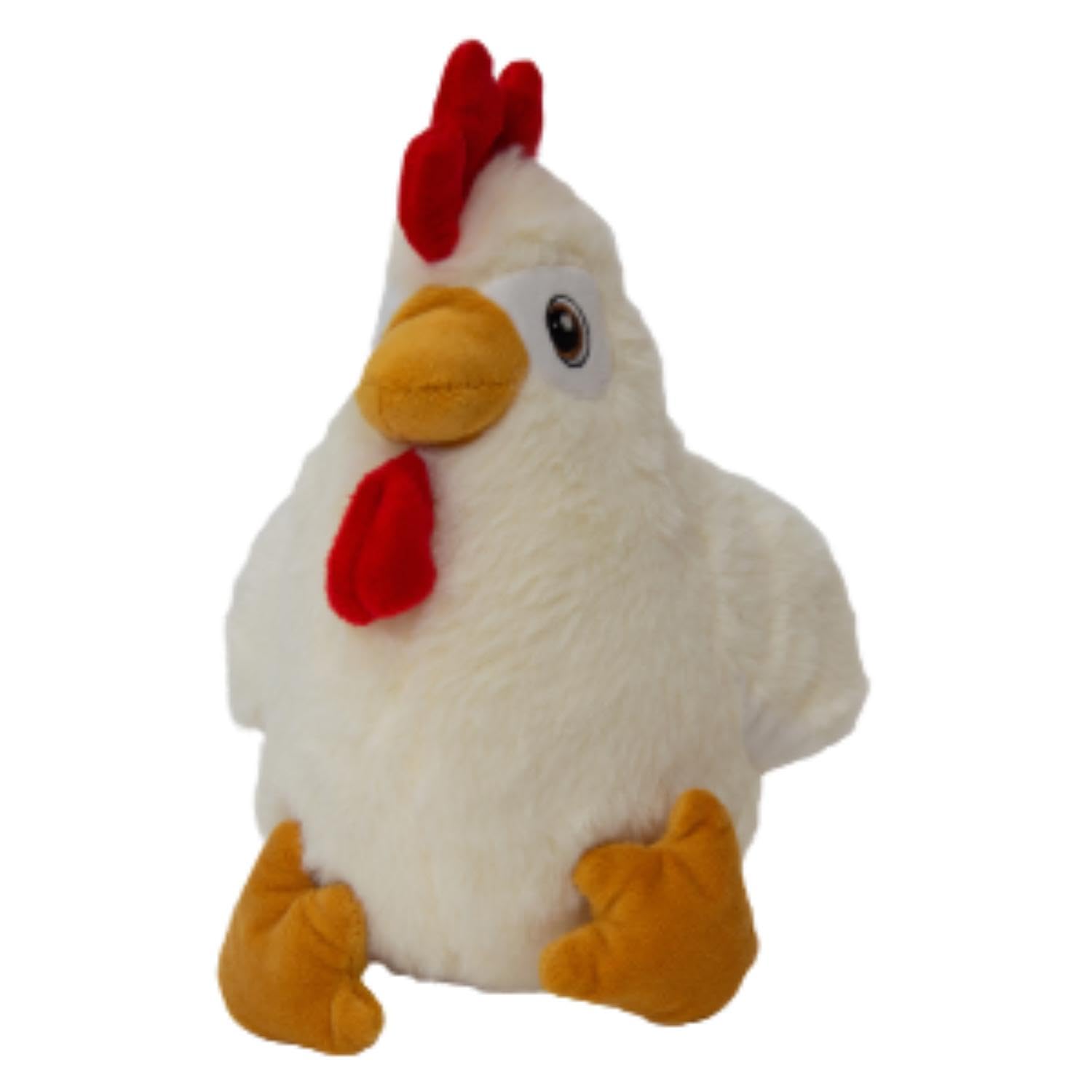JACK AND VANILLA, Soft Toy Chicken with Squeeker Crunchy Material, Ideal for Dogs and Cats, Easy to Clean, Size 20 cm, Bright Colour, for All Breeds