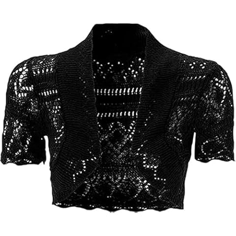 KIKFIT Girls Crochet Knitted Bolero Shrug Cover