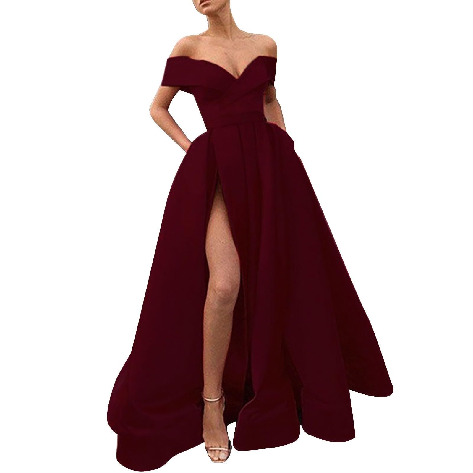 YIzdegg Vestido de novia para mujer, vestido largo sin mangas, vestido largo, sexy, ajustado, multidireccional, vestido de noche, para bodas, cócteles, fiestas, bailes