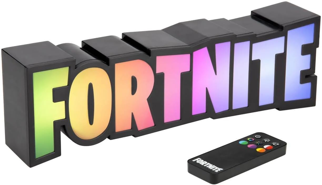 Fortnite RGB Color Changing Gaming Lamp with Remote Controller, Officially Licensed Gaming Light, Wall or Desk Display, USB Powered, Home Decor for Gamers | Paladone