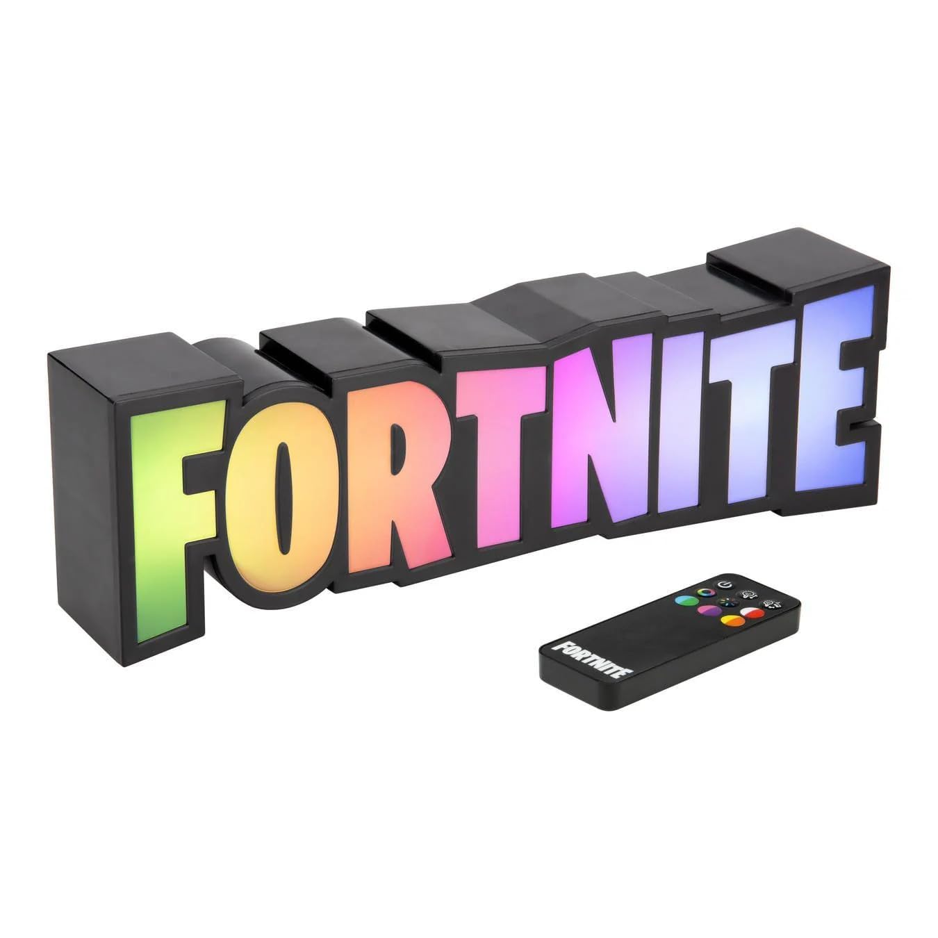 Fortnite Lampe RVB à changement de couleur avec logo sous licence officielle avec télécommande, affichage sur mur ou bureau, alimentation USB, décoration d'intérieur pour joueurs | Paladone