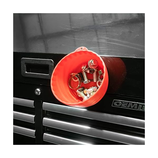 OEMTOOLS 25333 Red Magnetic Nut Cup, Magnetic Bowls for Holding Nuts and Bolts, 6 Inch Cup Diameter, Coated Magnet… – Bild 8