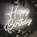 Happy Birthday Neon Sign Reusable Warm White LED Neon Night Light Birthday Party Decorations USB Operated Decorative for Backdrop Party Bedroom Wall Décor 5v,16.5