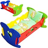 incl. Stoff Matratze, Kopfkissen und Bettdecke für die Puppe ( in Jungen Farben ) ___ diese sind 30 Grad waschbar ( Maschinenwäsche ) __ Material: 100 % Baumwolle