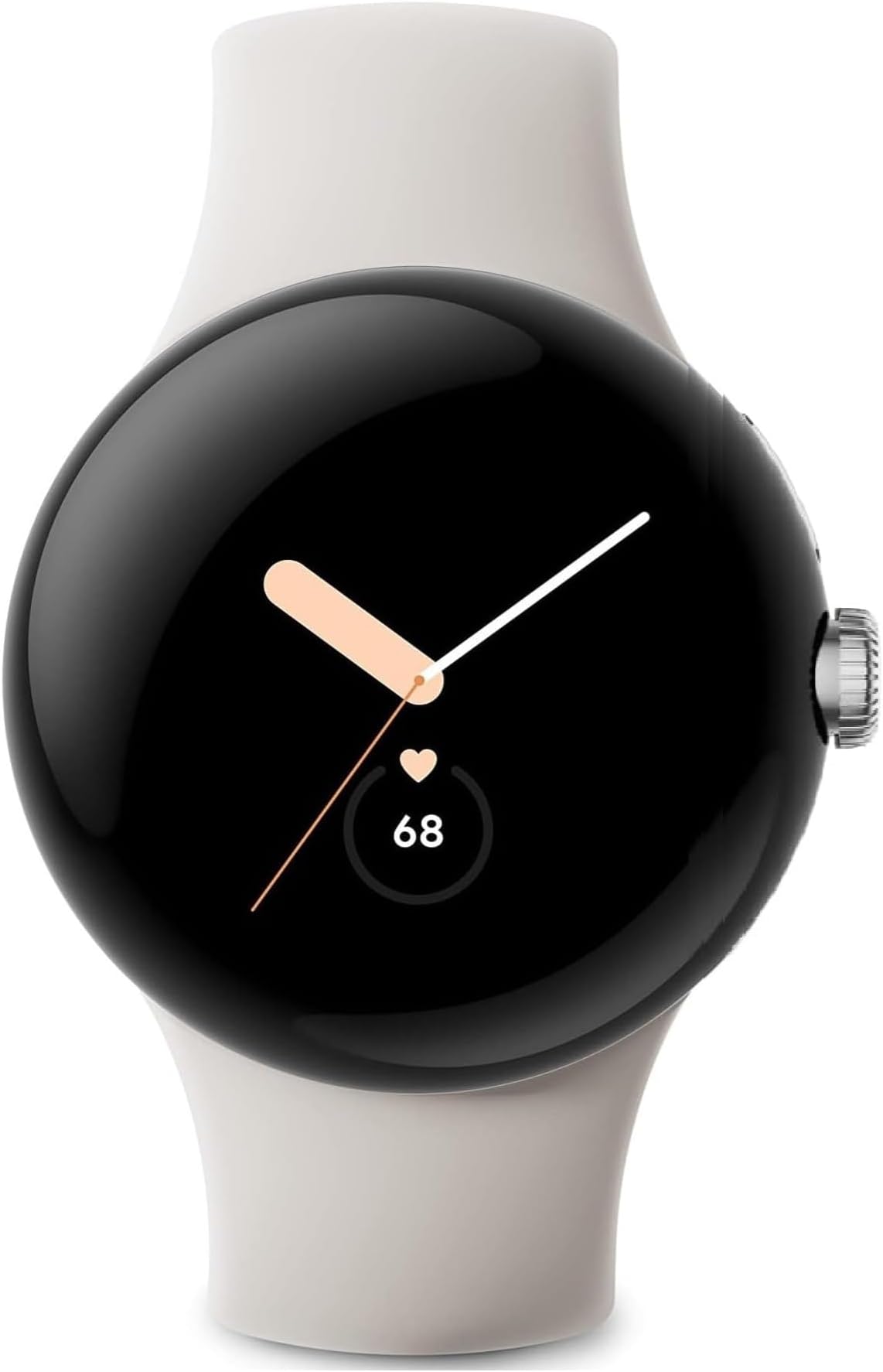 Google Pixel Watch LTE Smartwatch Compatible with Cellular or WiFi Data, GPS, BT and Heart Rate Monitor 41mm, Bulk Packaging (Polished Silver Chalk)