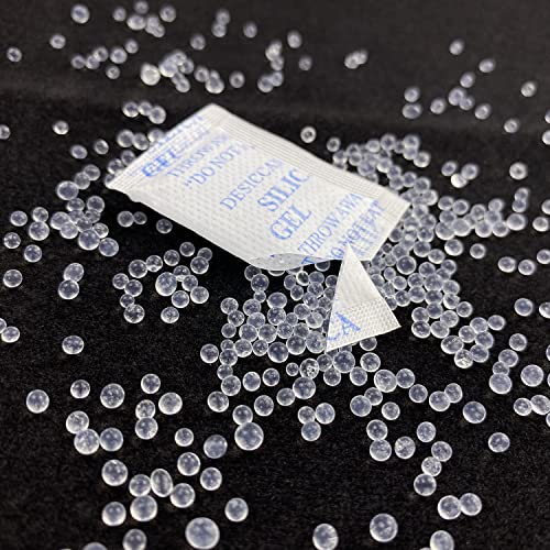 Image of 2g Silica Gel Desiccant Packets (100 Packs), Humidity Moisture Absorbers | Rechargeable Desiccant Bag for Home First Aid Kits; Moisture Control Dehumidifier Packs for Storage; Tear-resistant Packaging