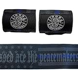 Iron Infidel Weightlifting Wrist Wraps - 24' Extra Stiff Heavy Duty, Wrist Support for Gym Workouts, Crossfit, Weights, Powerlifting, Fitness, Exercise, Olympic Lifts, Bench Press (Thin Blue Line)