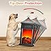 Portable Heater - Electric Fireplace Heater, Space Heater Fireplace 800W with Adjustable Thermostat Ceramic, Remote Control, Tip-Over & Overheat Protection, Heaters Indoor Portable Electric