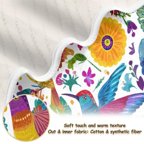 Kigai Flower Birds Baby Blanket for Boys Girls Swaddle Blankets Soft Cozy Receiving Blanket Nursery Crib Blankets for Toddler Newborn, 30 x 40 Inch2
