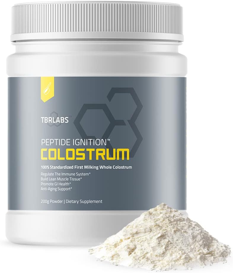 Bovine Colostrum Powder with Immunoglobulins and Lactoferrin - Supports Immune and Gut Health, 100% First Milking Premium Colustrum, USA Sourced – 200g (132 Servings)