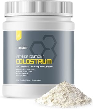 Colostrum Powder, Grass Fed, Gut Health, Bloating, Immunity, Skin & Hair, Contains 400+ Bioactive Nutrients, Potent Bioavailable, Keto, 100% First Milking 200g 132 Servings