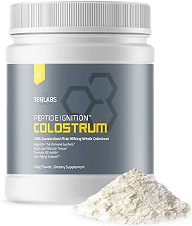 Colostrum Powder, Grass Fed, Gut Health, Bloating, Immunity, Skin & Hair, Contains 400+ Bioactive Nutrients, Potent Bioavailable, Keto, 100% First Milking – 200g (132 Servings)