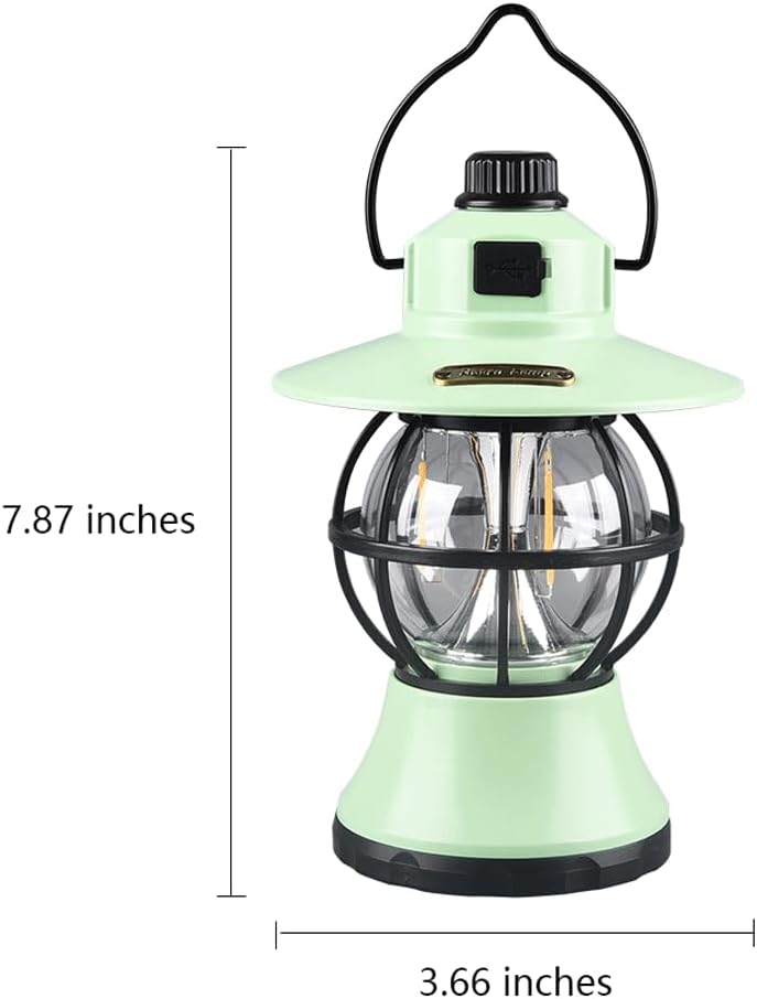 Outdoor Camping Light LED Portable Portable Handheld Light Multifunctional Retro Lighting Handheld Light Rechargeable Tent Light Camping Light