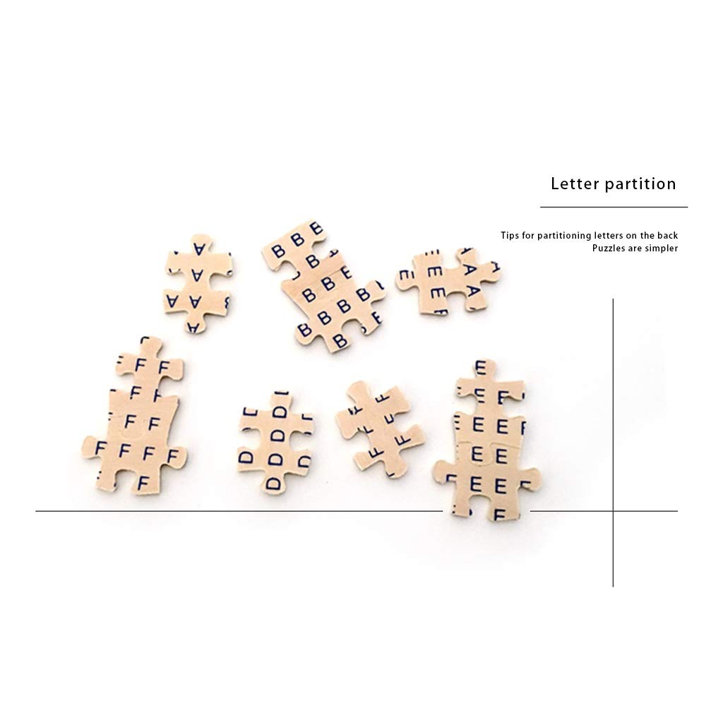 JSY Drewniane puzzle 1000 sztuk obraz olejny ogród dorośli dzieci łamigłówka dekompresyjna 500 zabawka prezent 3 prezenty 'Give Away 3-D łamigłówki (kolor: E, rozmiar: 53 * 38 cm)