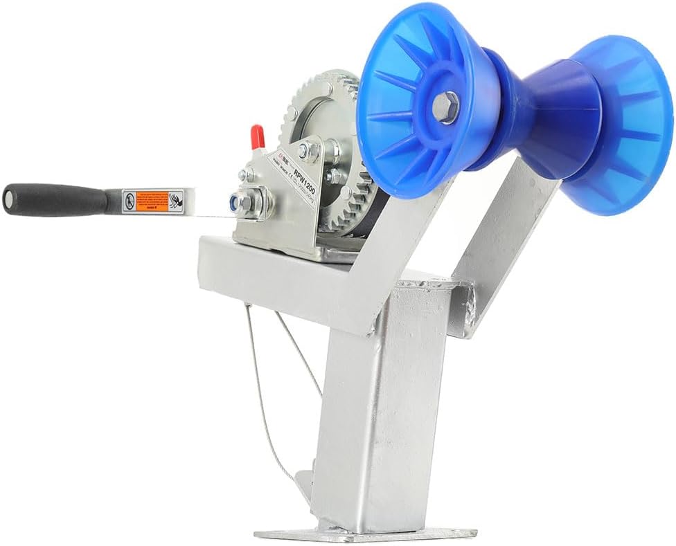 Boat Trailer Winch Stand Adjustable with Roller, Boat Trailer Winch Post for Motorboats Fishing Boats Speedboats, Fits Trailer Frames: up to 3 Wide by 4 Tall